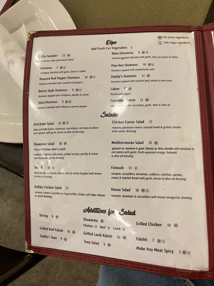 Menu - Daddy's Place photo 10