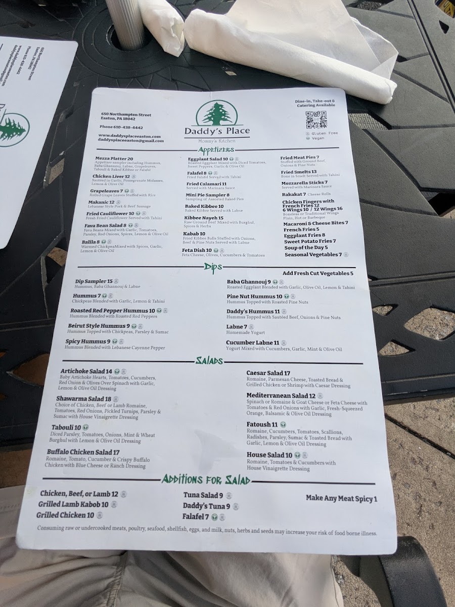 Menu - Daddy's Place photo 2
