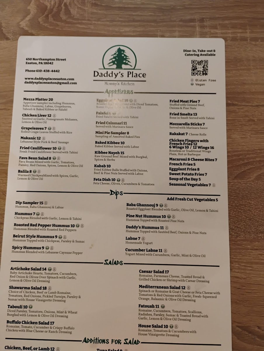 Menu - Daddy's Place photo 3