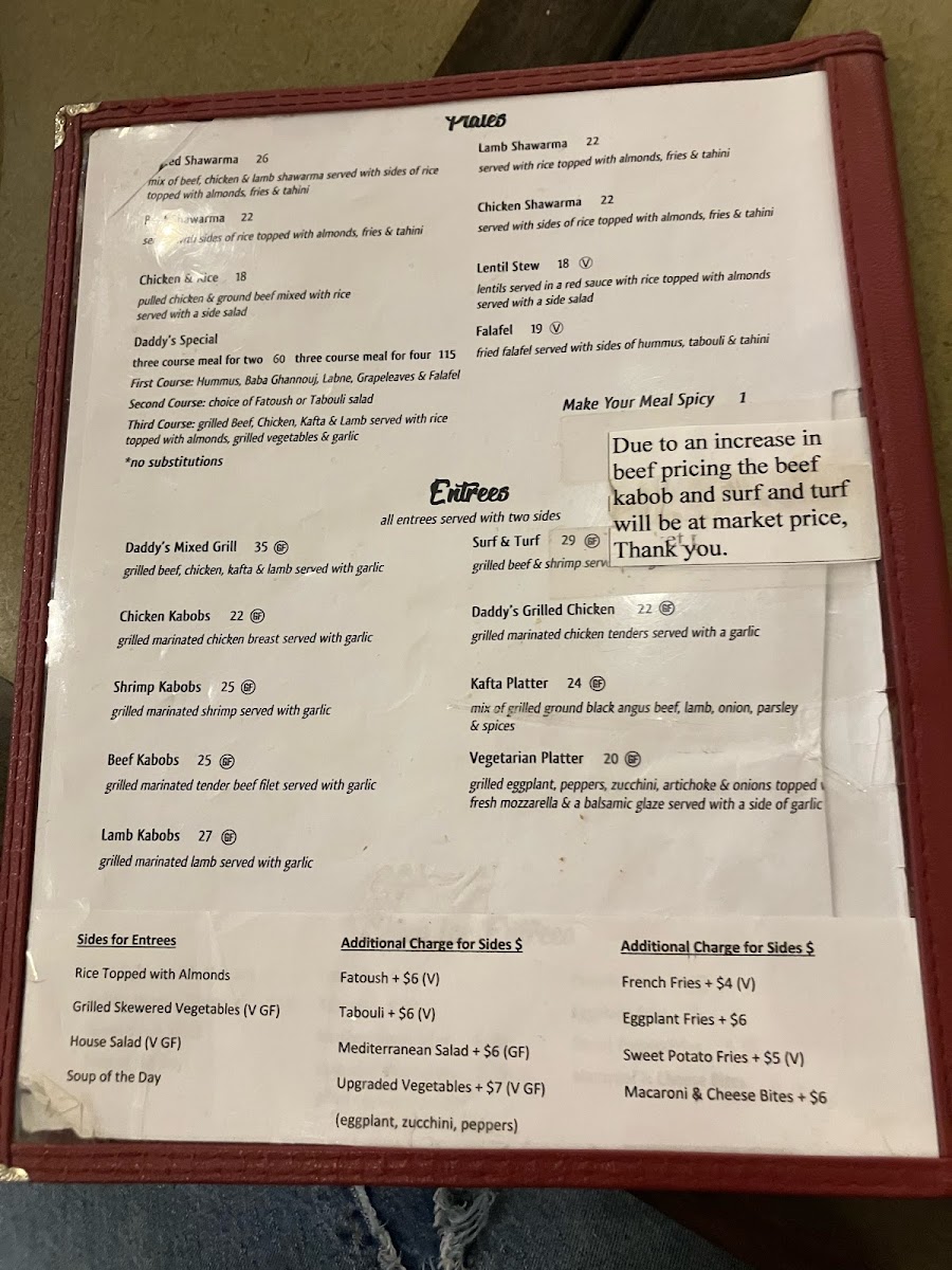 Menu - Daddy's Place photo 7
